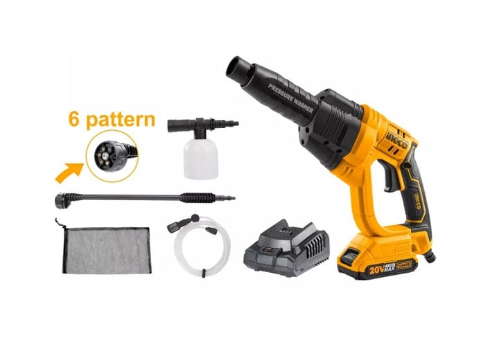 Máy xịt rửa áp lực dùng pin 20V INGCO CPWLI20082
