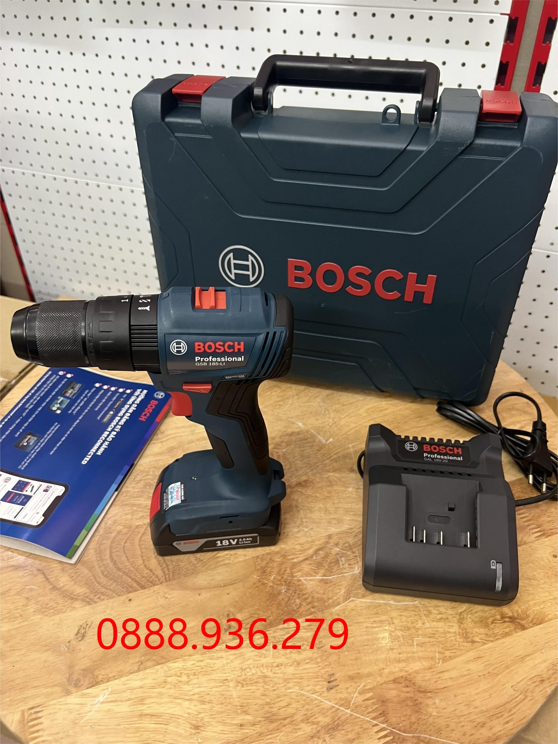 Bộ combo Bosch GDR 18V-215 và GSB 185-LI