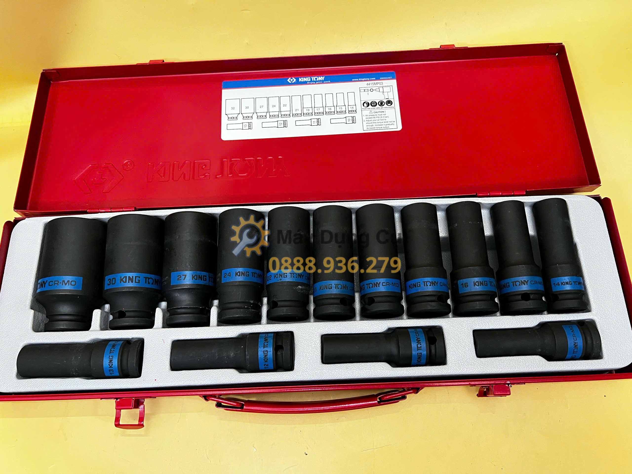 Bộ lục giác Kingtony 4415MP03 15 chi tiết 1/2 inch