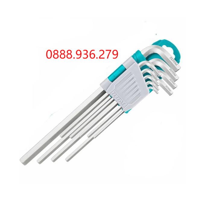 Bộ lục giác đầu bằng dài 9 chi tiết Total THT106192 - hình 2