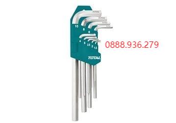 Bộ lục giác đầu bằng dài 9 chi tiết Total THT106192 - hình 3