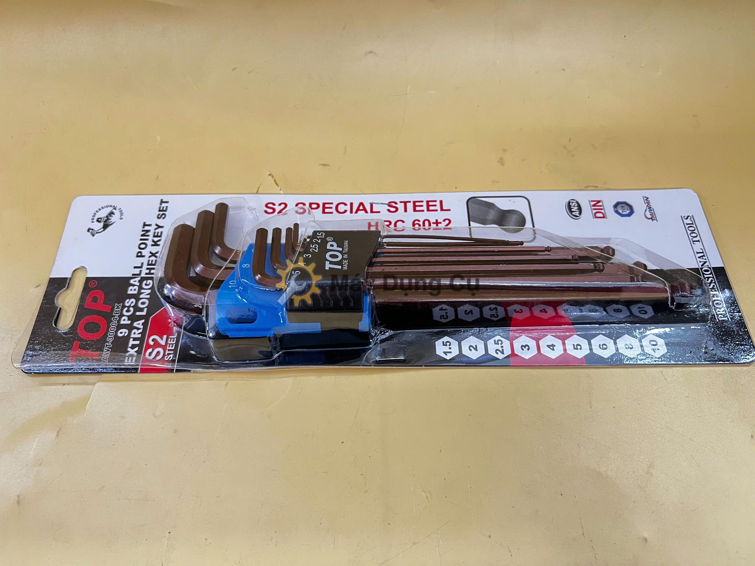 Bộ lục giác nâu 1.5-10mm 9 chi tiết Top AWT-30004-BK