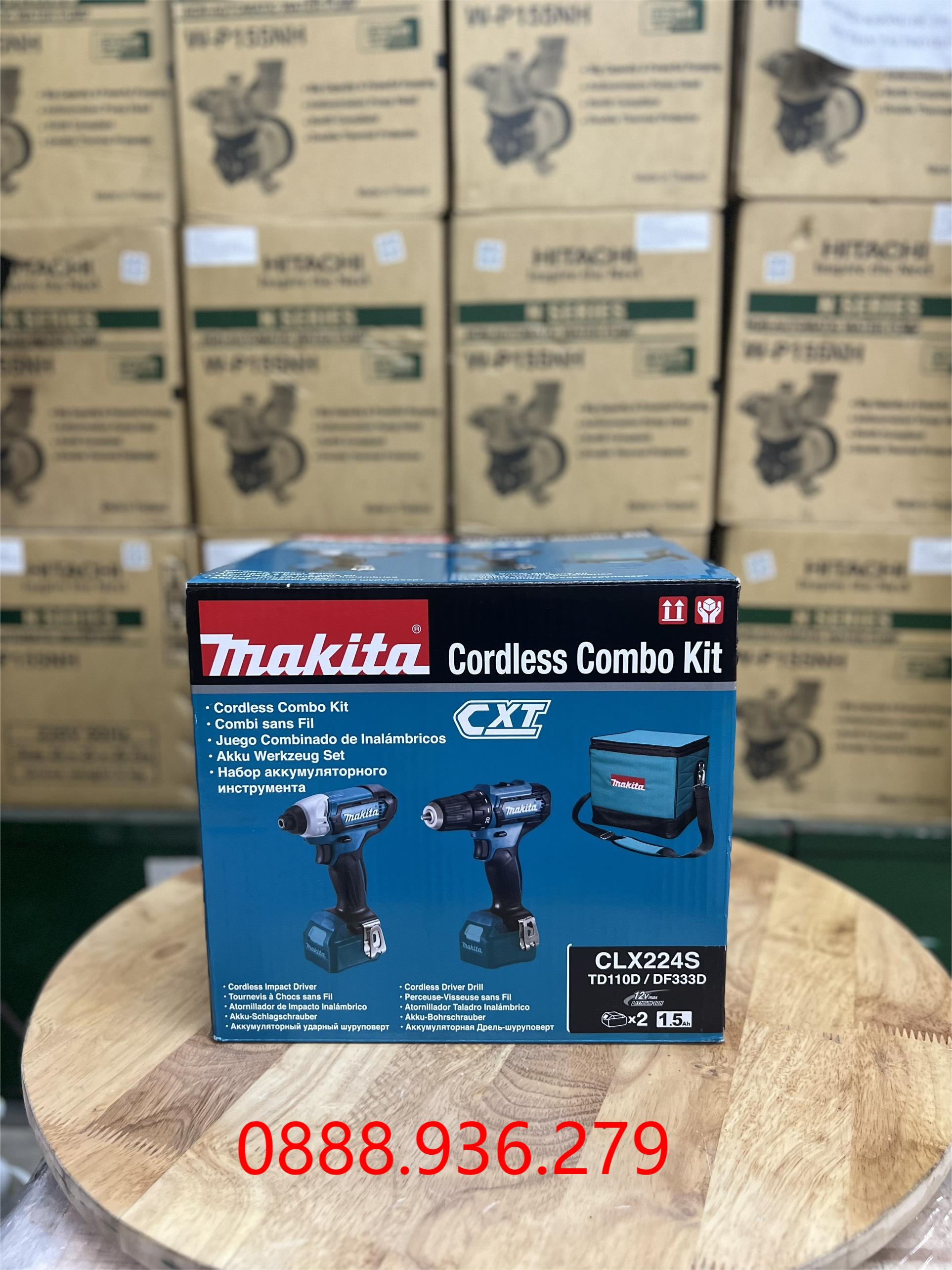 Bộ máy khoan vặn vít Makita CLX224S chính hãng