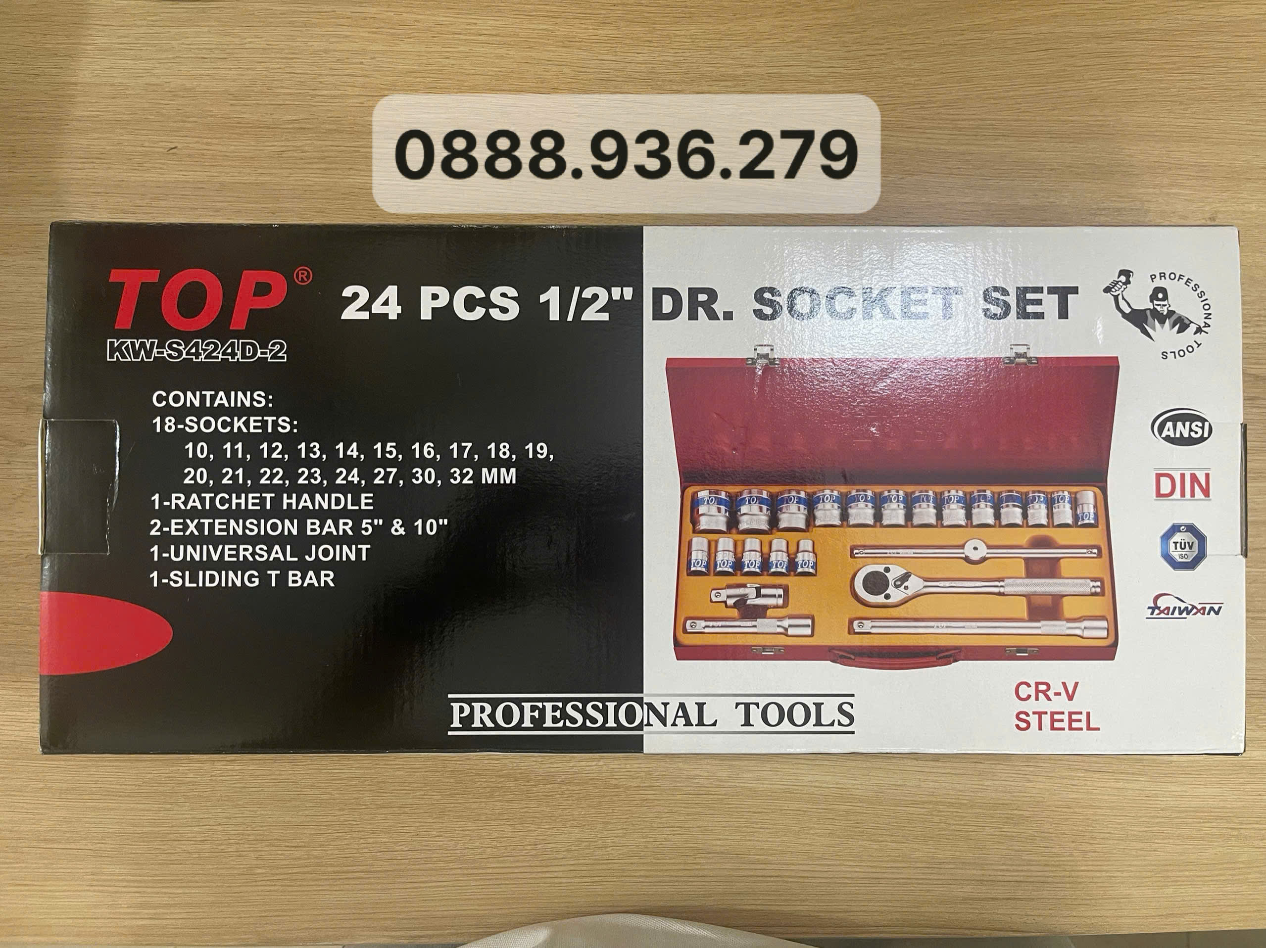 Bộ tuýp lục giác 24 chi tiết TOP KW-S424D-2 chính hãng