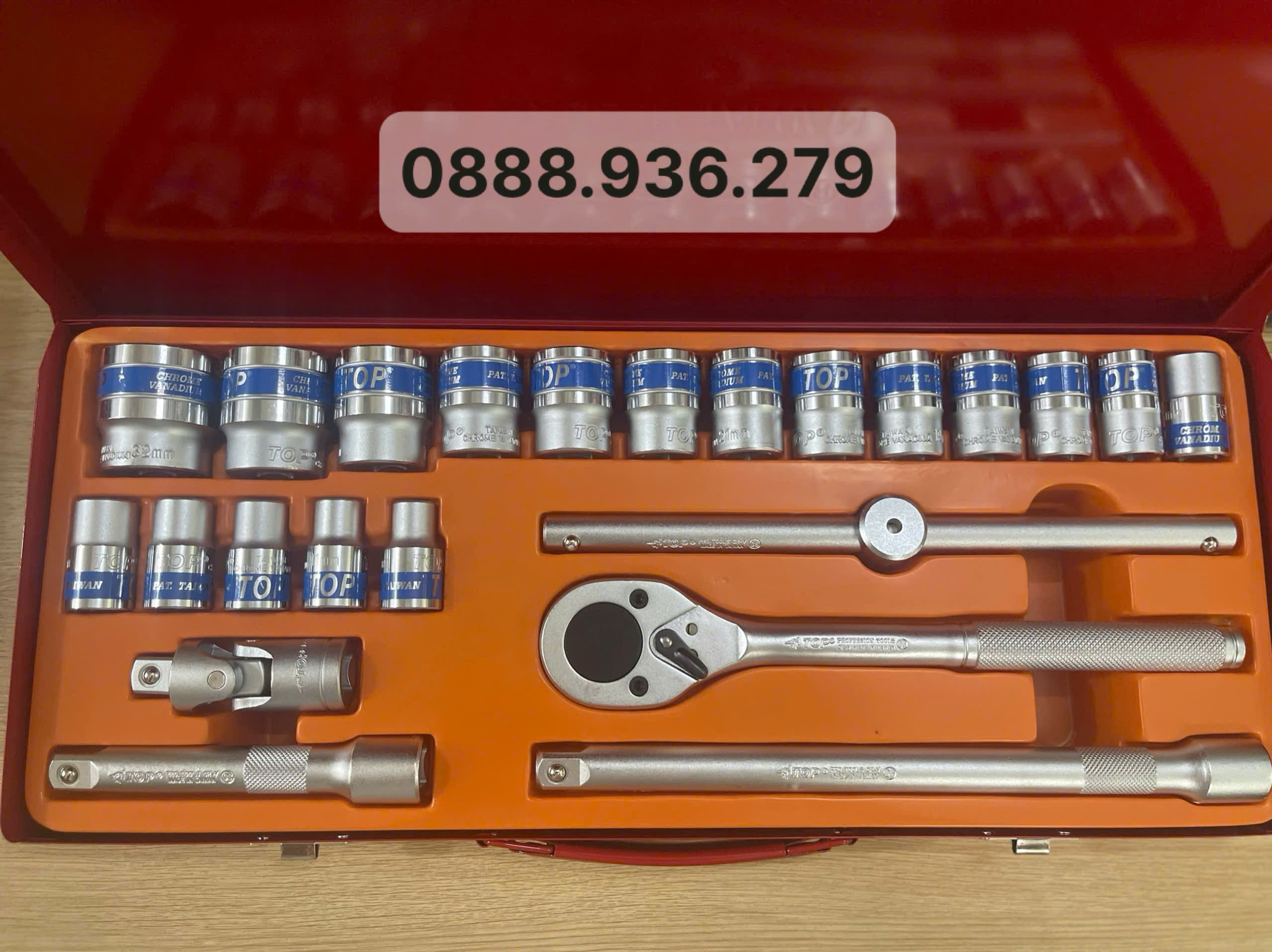 Bộ tuýp TOP KW-S424D-2 24 chi tiết 10-32mm