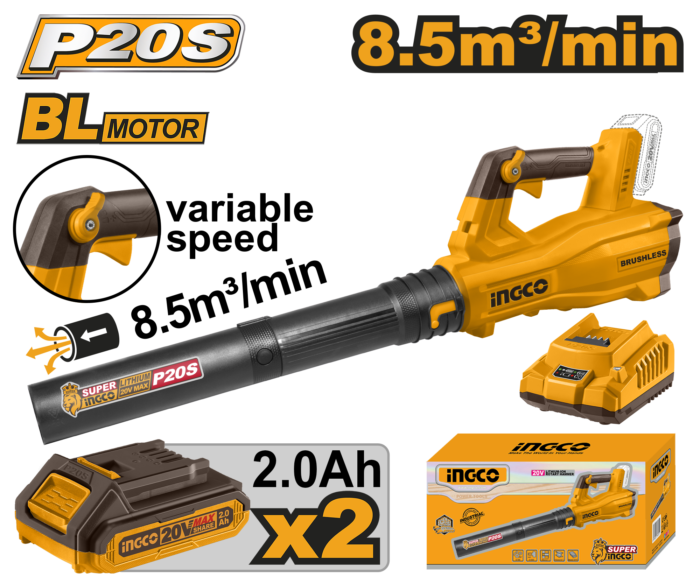 Máy thổi bụi dùng pin 20V chỉnh tốc INGCO CABLI204282
