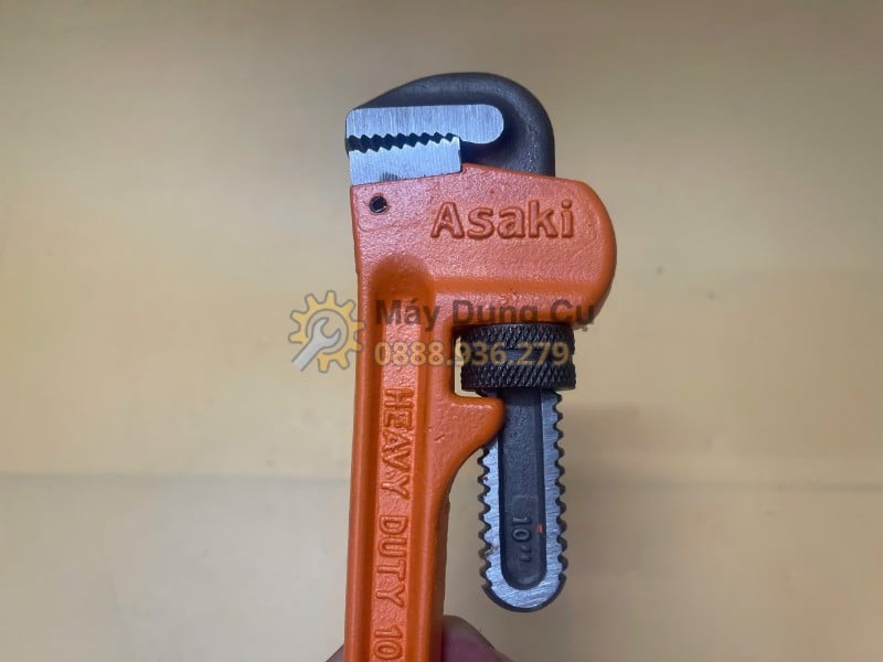 Đầu mỏ lết răng Asaki AK-0632 heavy duty 10 inch kẹp ống chắc chắn