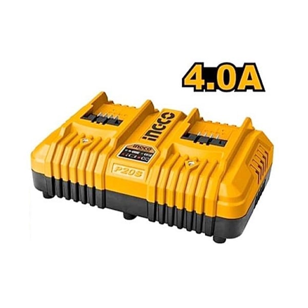 Đầu sạc đôi 20V/4.0Ah INGCO FCLI2034 sạc 2 pin cùng lúc
