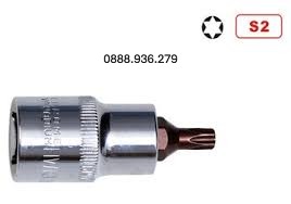 Đầu tuýp 6 góc T30 100mm Asaki AK-7243 cao cấp