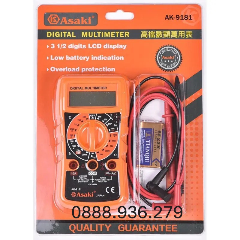 Đồng hồ đo điện Asaki AK-9181 cao cấp