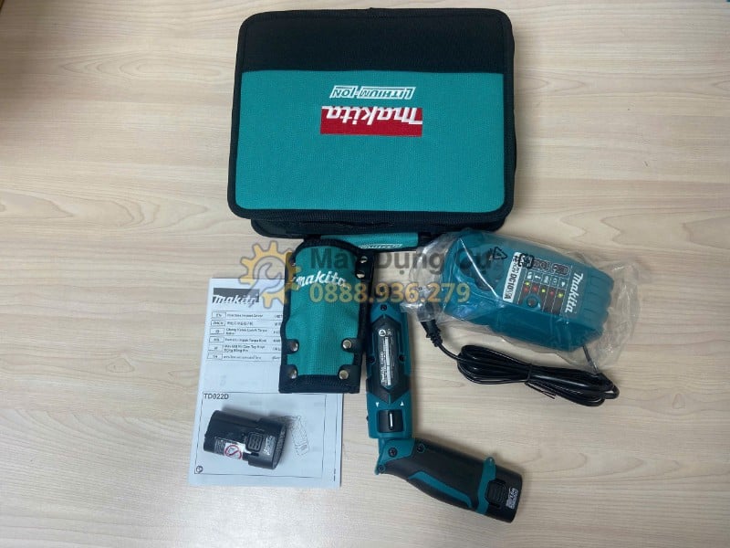 Full bộ máy vặn vít gập Makita TD022D chính hãng