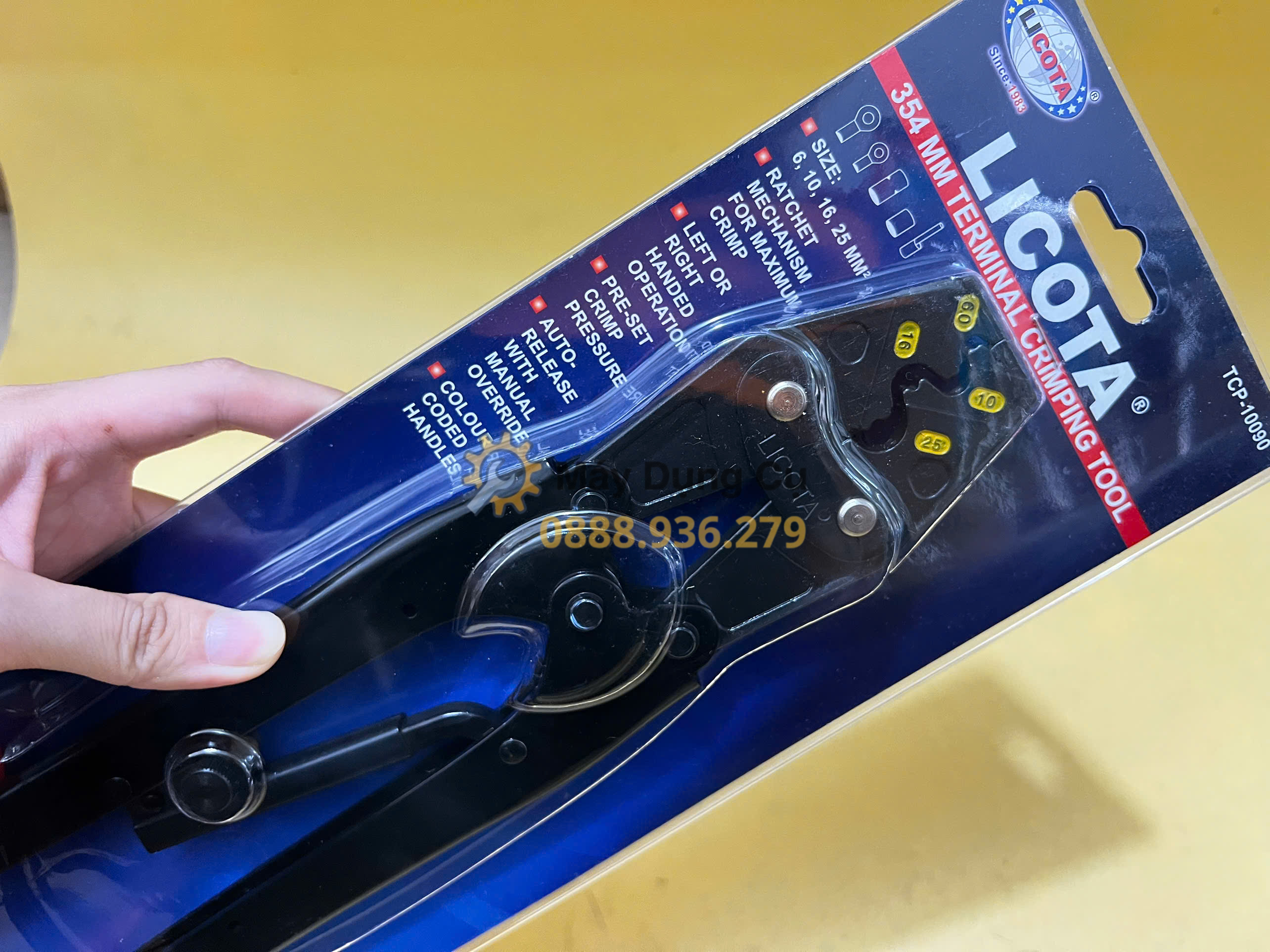 Kìm bấm cos số 25 TCP-10090 bấm đầu cos điện 6-25mm2