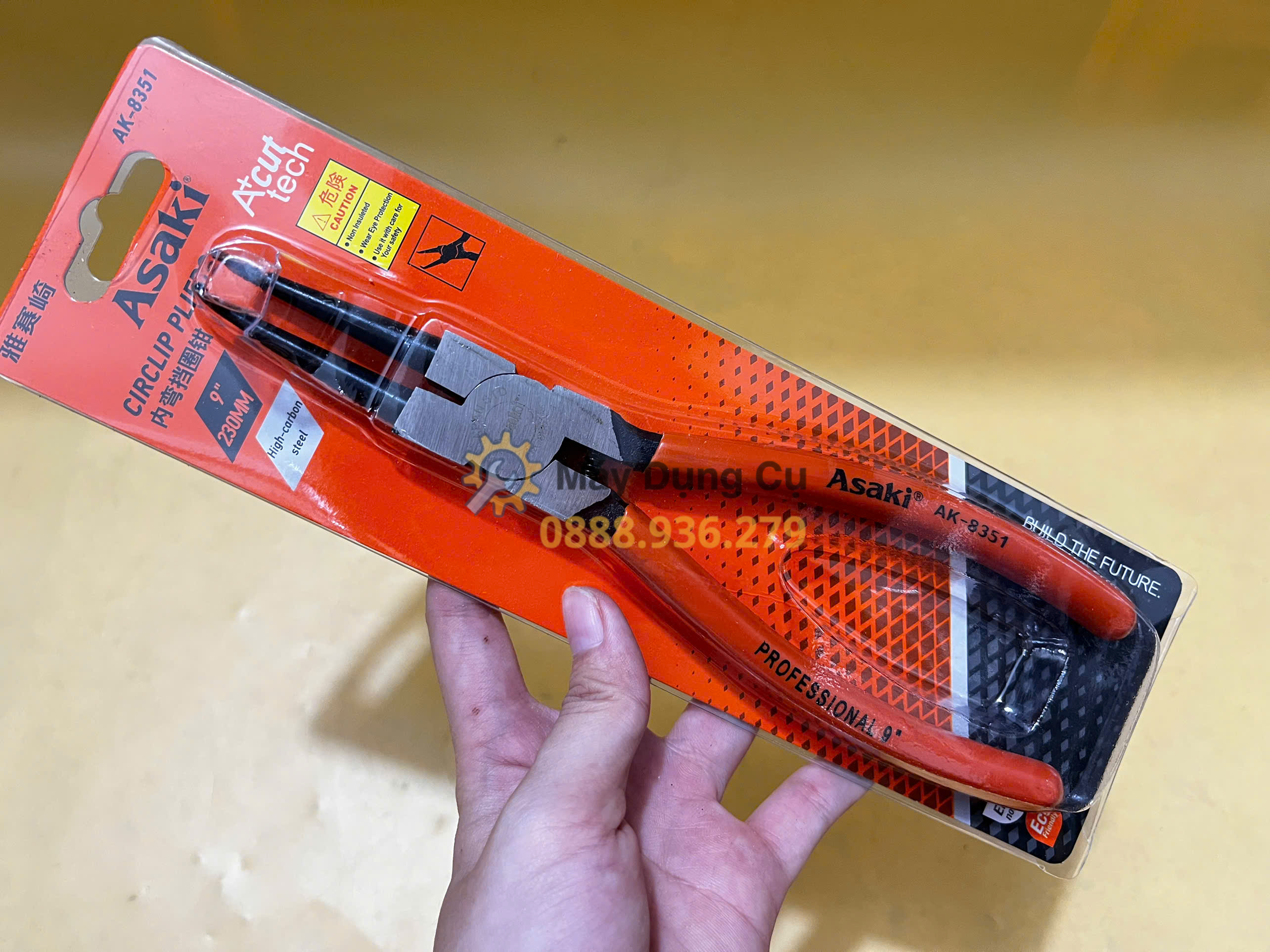 Kìm mở phe cong kẹp vô Asaki AK-8351 9 inch