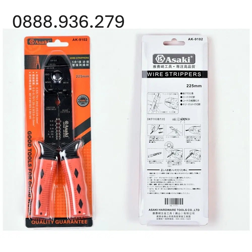 Kìm tuốt dây điện Asaki AK-9102