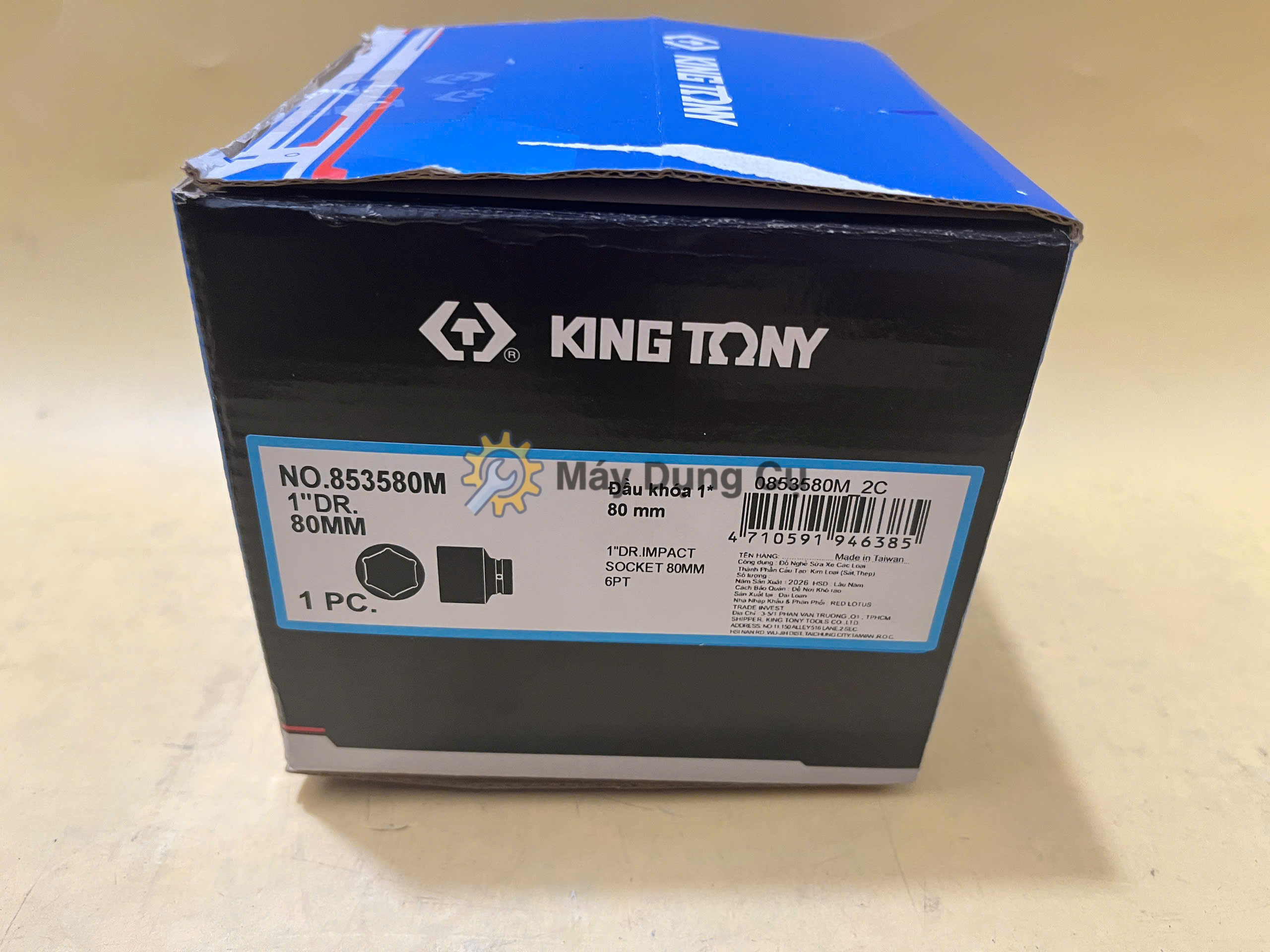 Kingtony 853580M đầu tuýp lục giác 80mm 1 inch chính hãng