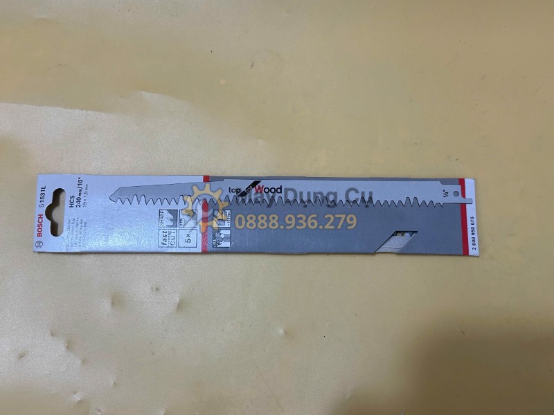 Lưỡi cưa kiếm Bosch S1531L 240mm chính hãng chuyên cắt gỗ và cắt cành cây