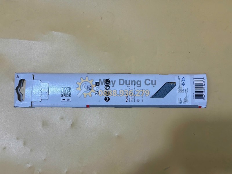 Mặt sau bao bì lưỡi cưa kiếm Bosch S1531L chính hãng thể hiện thông tin sản phẩm