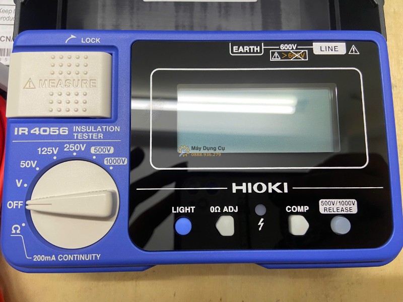 Mặt trước đồng hồ đo điện trở cách điện Hioki IR4056-21