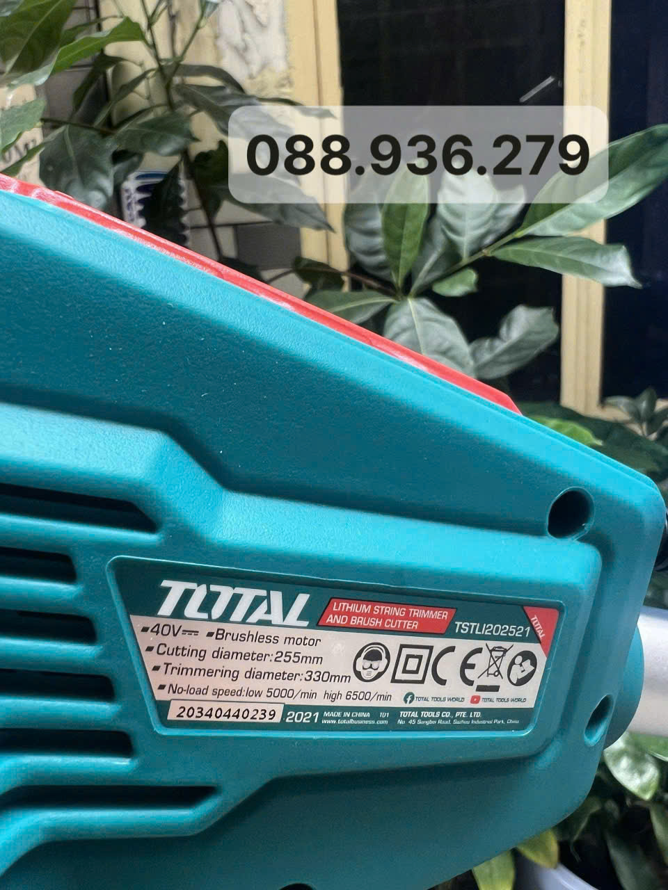 Ảnh bảng thông số kỹ thuật – Máy cắt cỏ dùng pin 20Vx2 Total TSTLI202521 40V