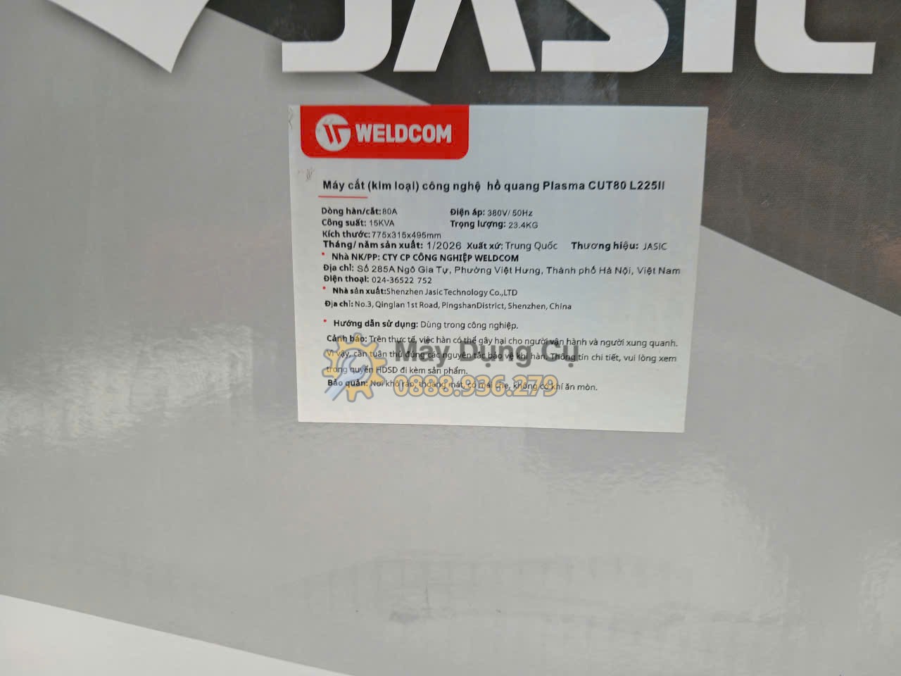 Máy cắt Plasma Jasic CUT80 L225 II sử dụng trong xưởng cơ khí