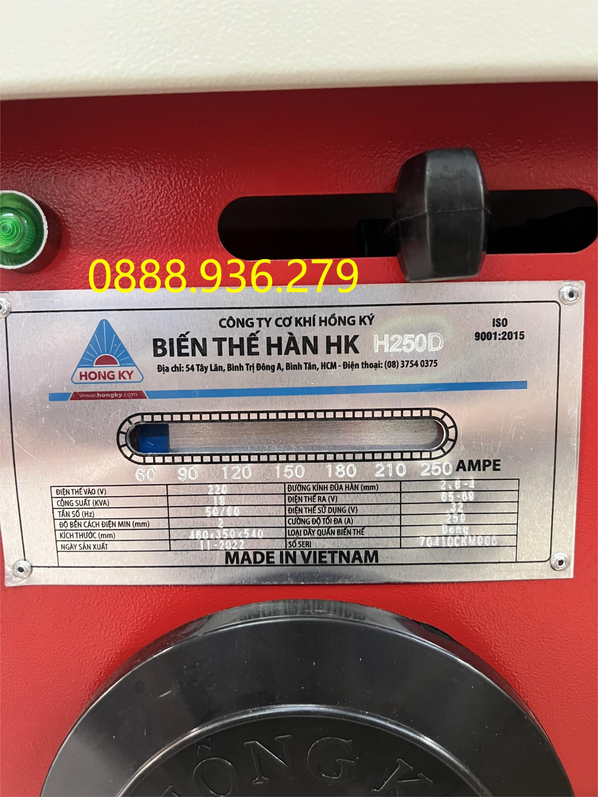 Máy Hàn Biến Thế Hồng Ký HK-H250D