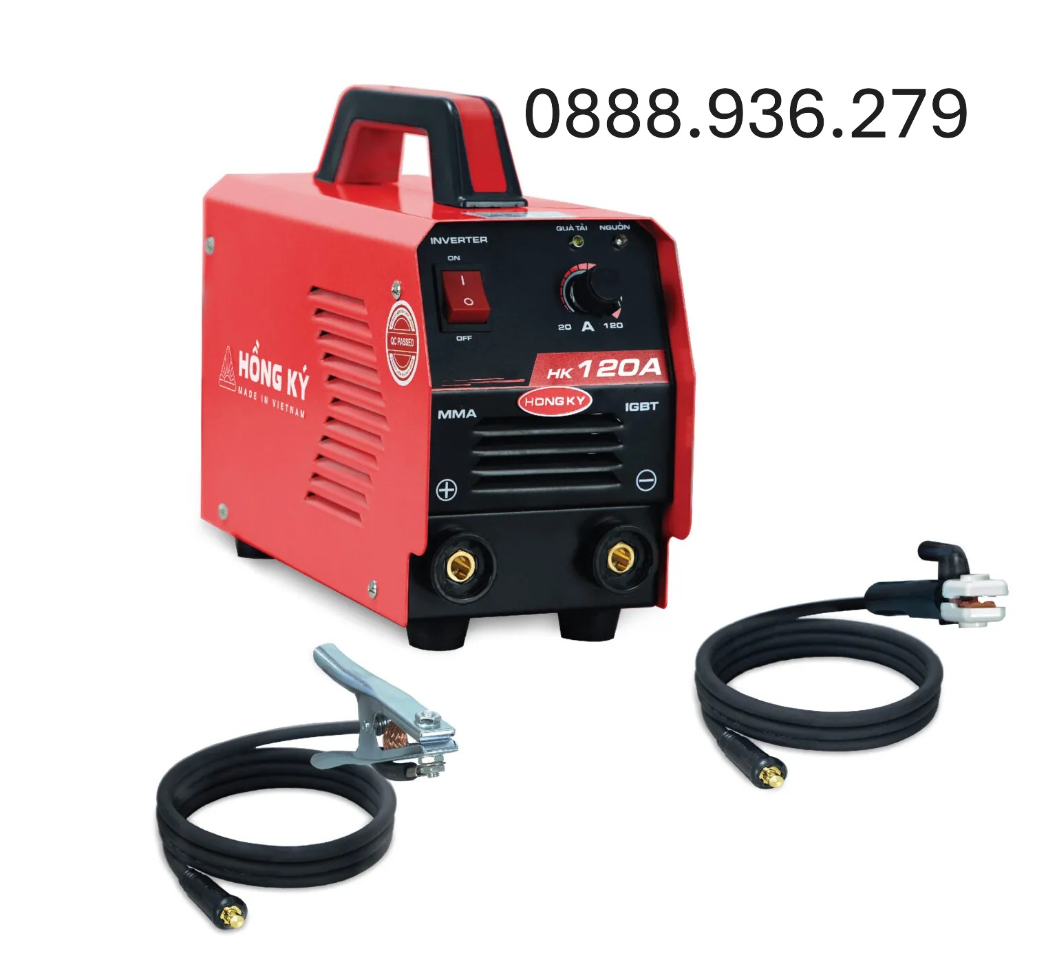 Máy hàn Hồng Ký HK 120A sử dụng que hàn 1.6 – 2.6mm