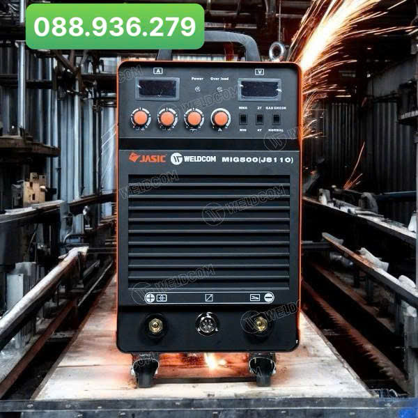 Máy hàn Jasic MIG 500 J8110 – Mặt trước điều khiển