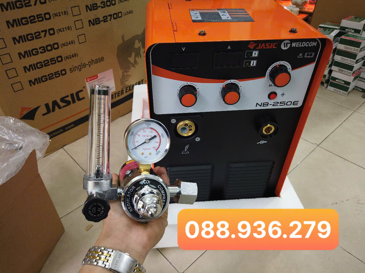 Máy Hàn MIG JASIC NB-250E – phụ kiện chính hãng đi kèm