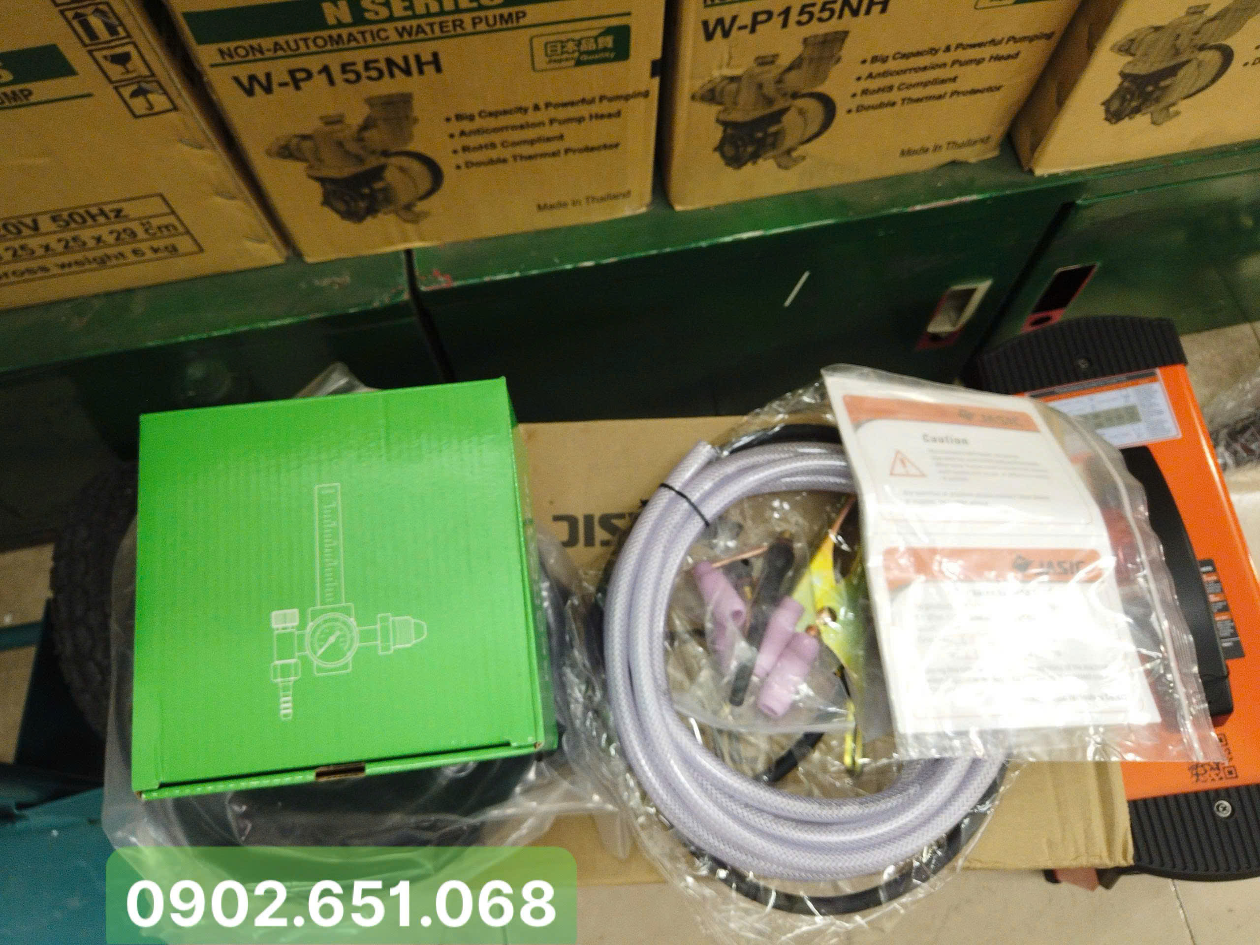 Phụ kiện Jasic 250S W228 – Súng TIG, đồng hồ Argon, dây – kẹp mass