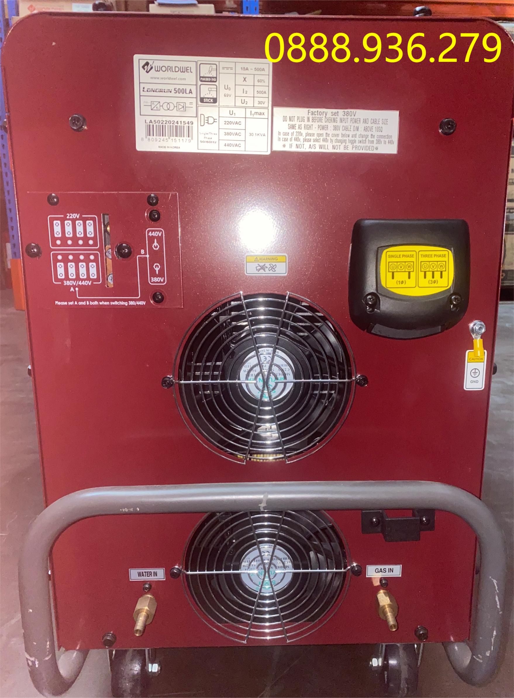 Máy Hàn Tig 500A Long Run 500LA - mặt trước