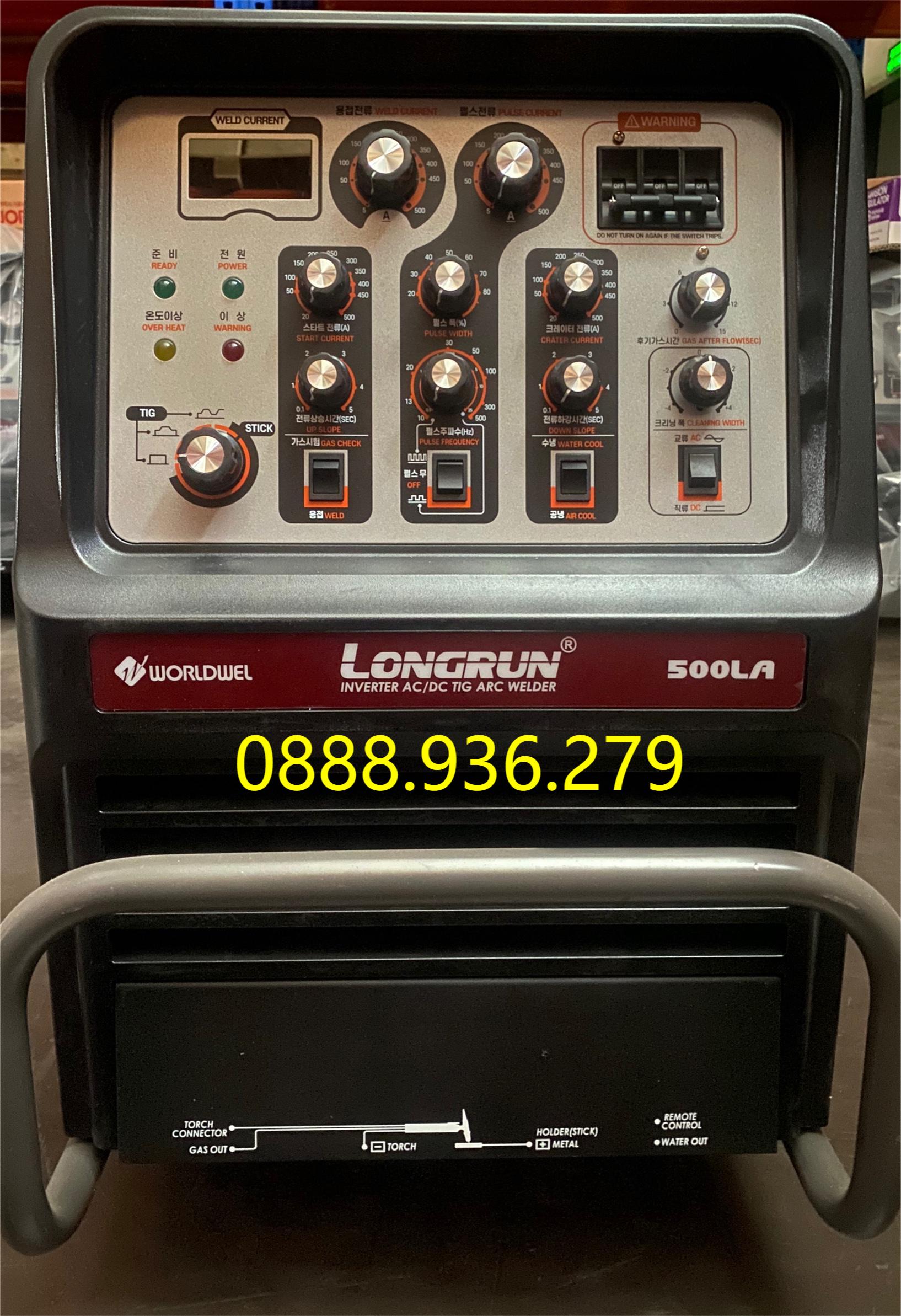 Máy Hàn Tig 500A Long Run 500LA - góc nghiêng