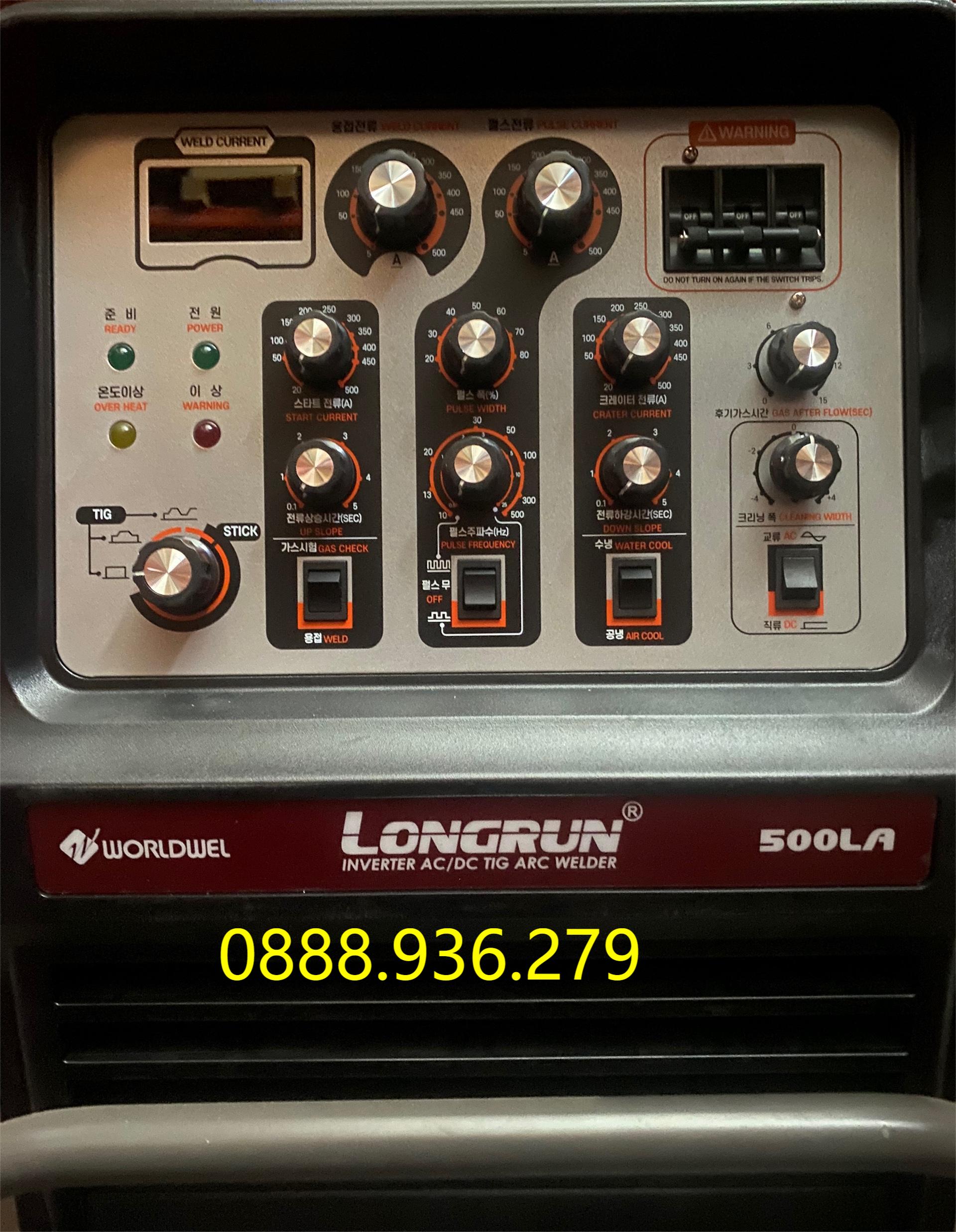 Máy Hàn Tig 500A Long Run 500LA - toàn bộ