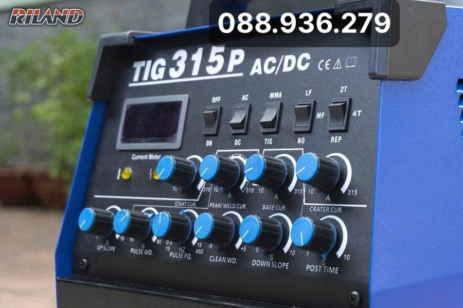 Máy Hàn TIG Riland 315PAC/DC - bảng điều khiển
