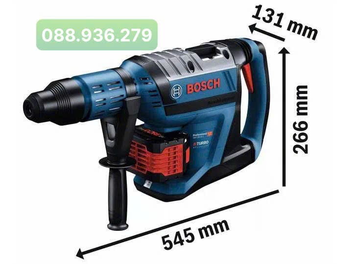 Kích thước sản phẩm Bosch GBH 18V-45 C Biturbo
