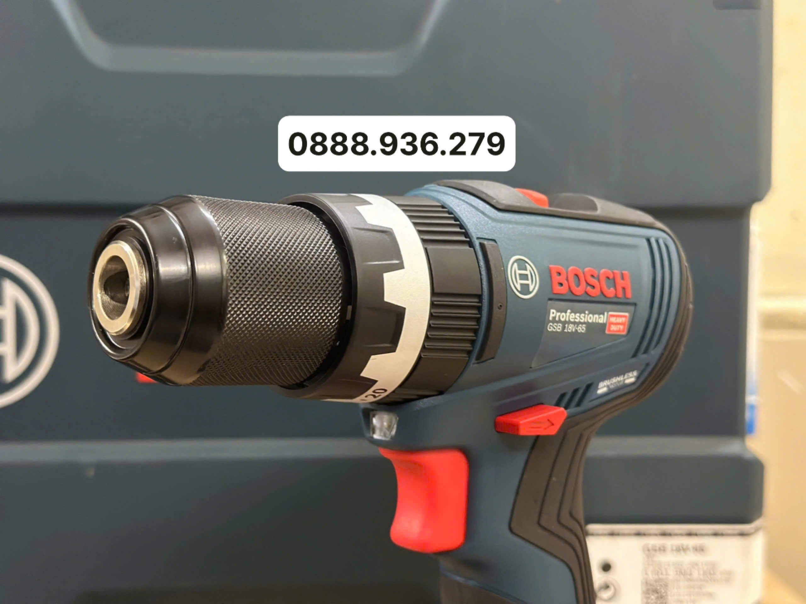 Máy khoan động lực Bosch GSB 18V-65 khoan tường gạch gỗ sắt