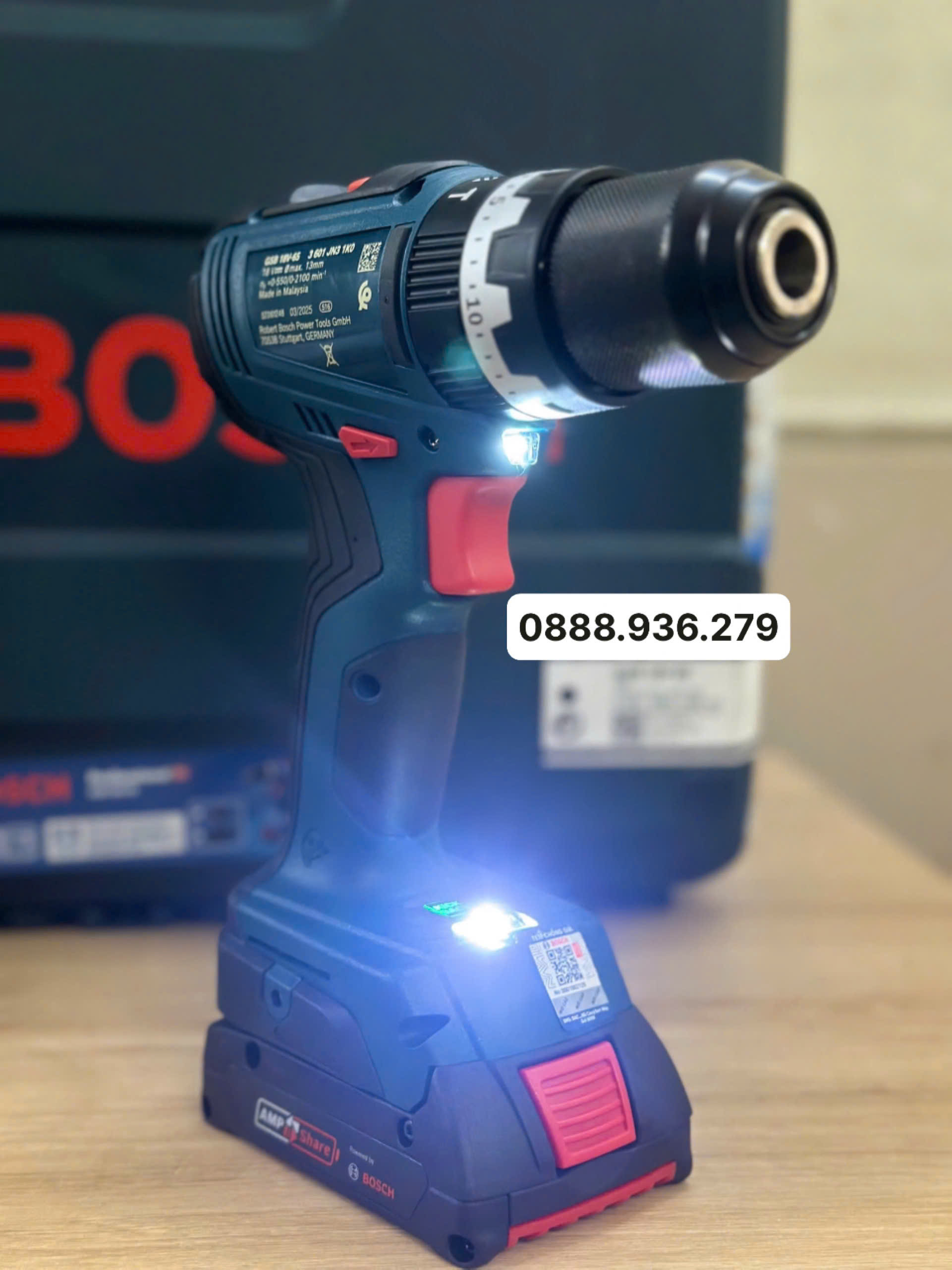 Máy khoan búa pin Bosch GSB 18V-65 KickBack Control an toàn