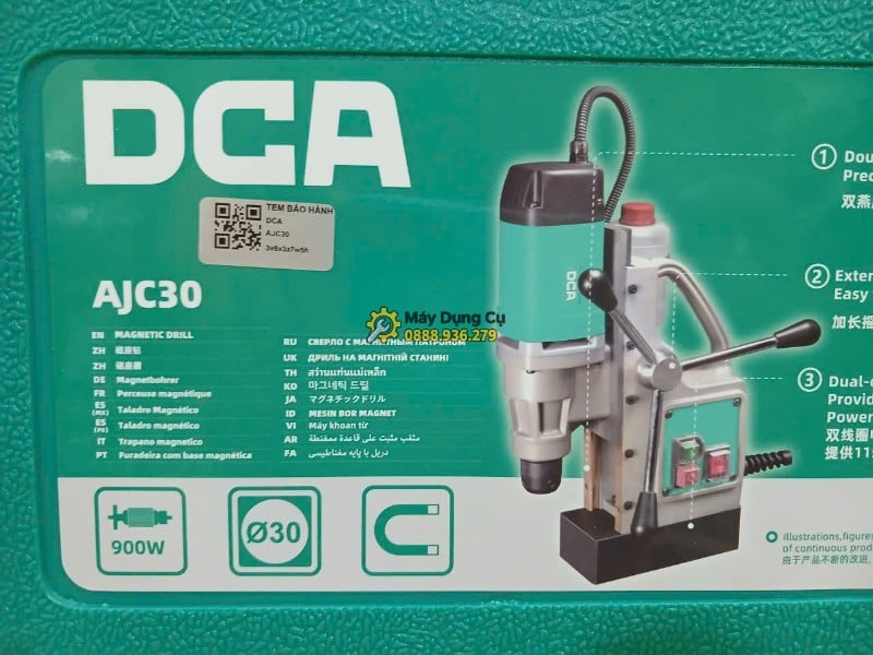 Nhãn sản phẩm DCA AJC30 trên vali