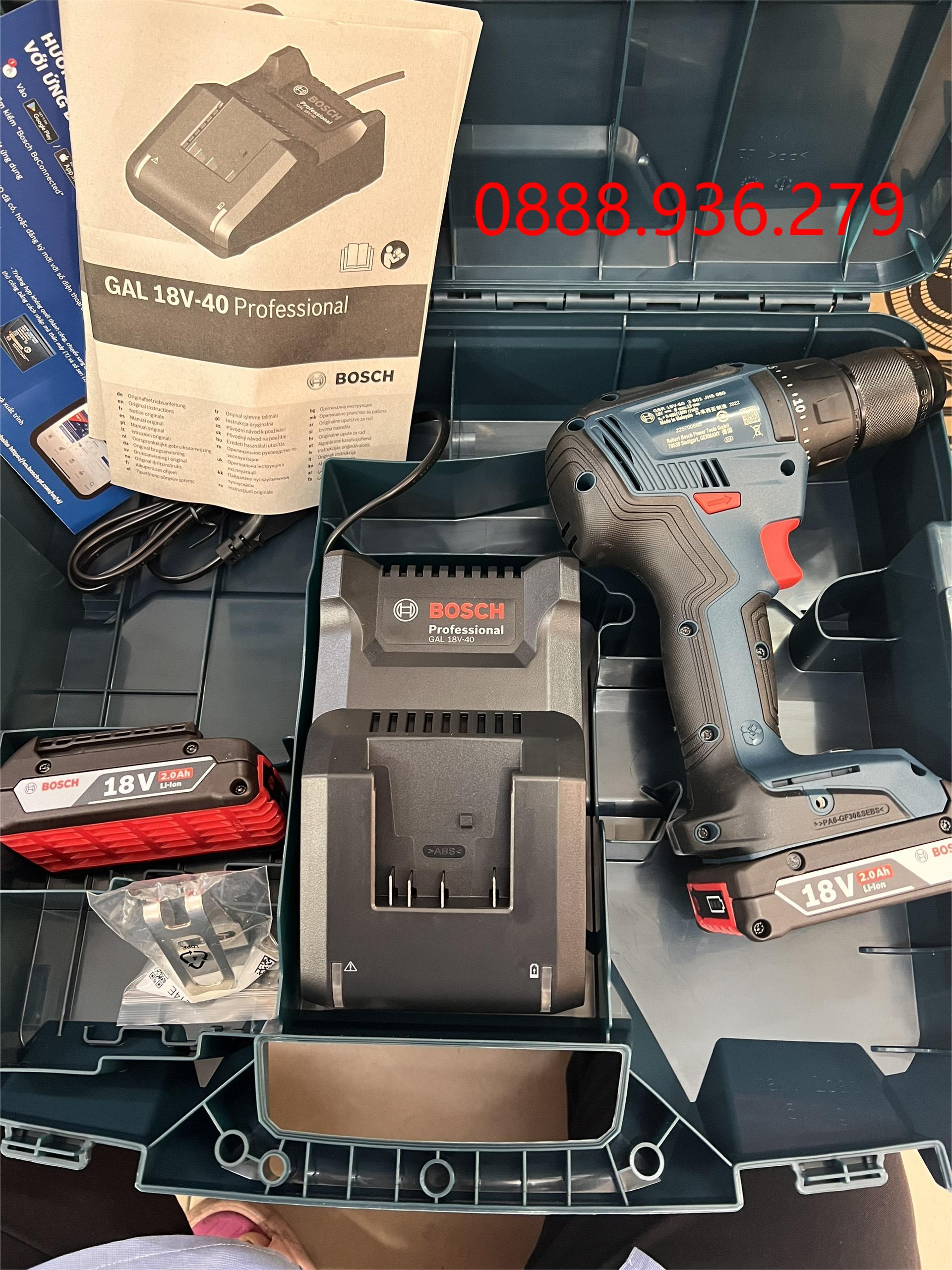 Máy Khoan Vặn Vít Bosch GSR 18V-50 góc nhìn thực tế