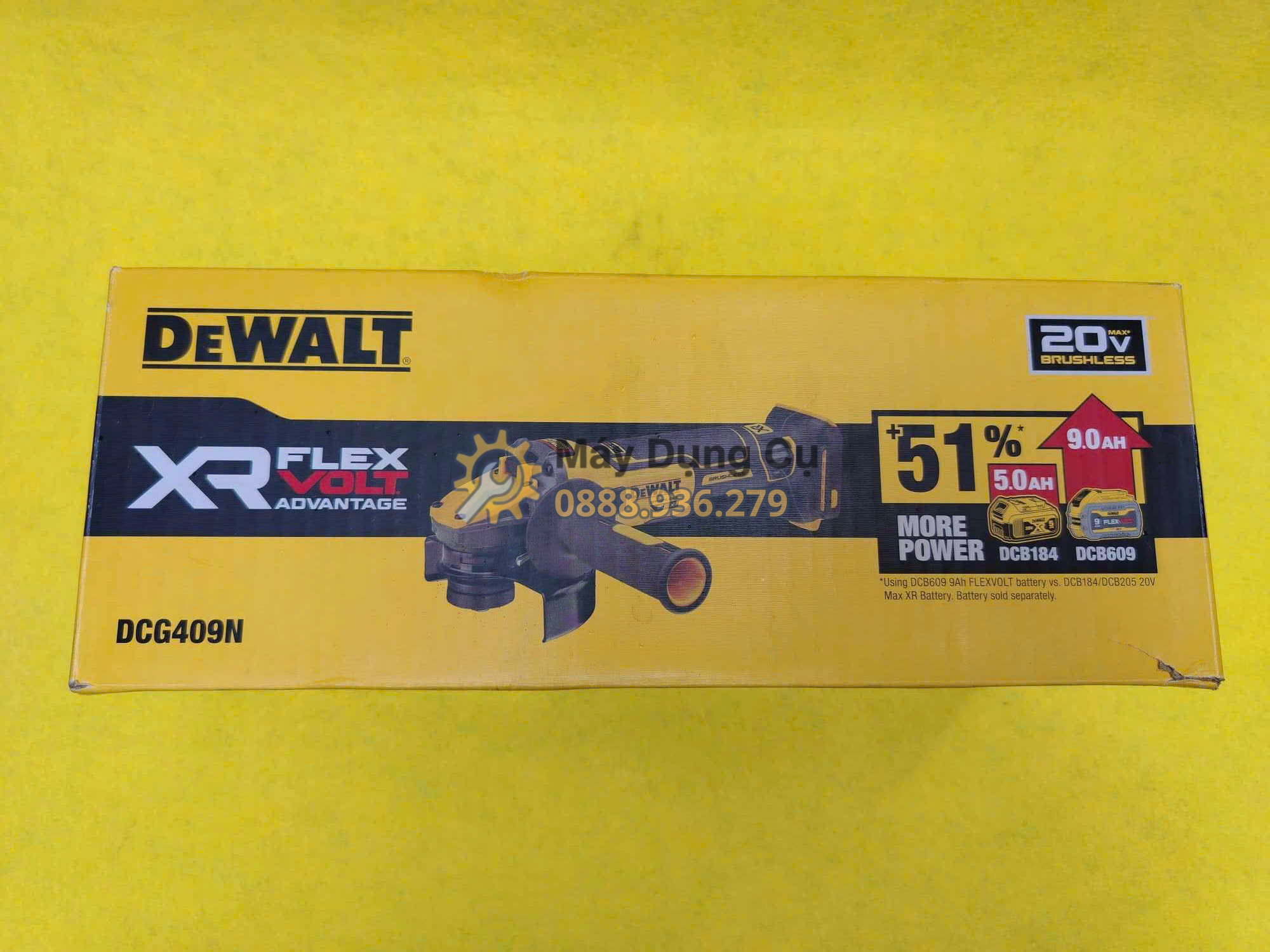 Máy mài góc dùng pin Dewalt DCG409N-B1 công nghệ Flexvolt Advantage