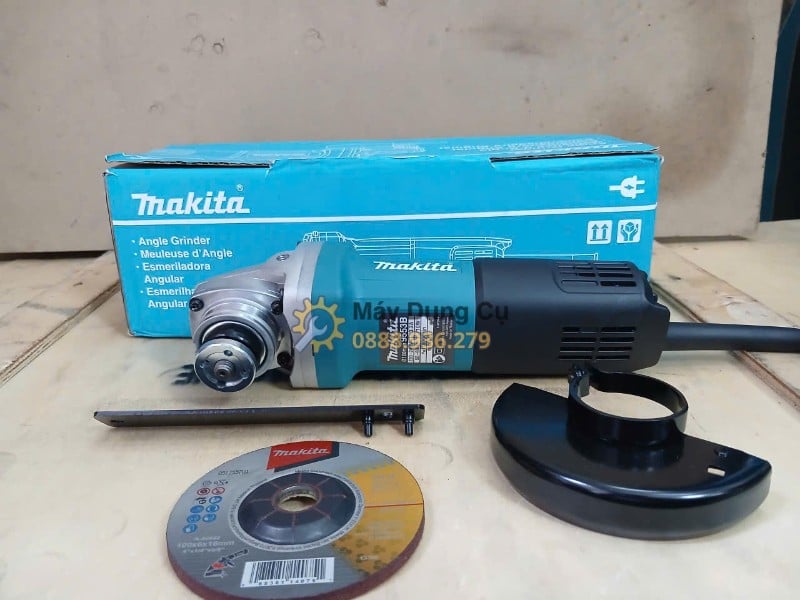 may mai goc makita 9553b than may dia mai va vanh bao ve
