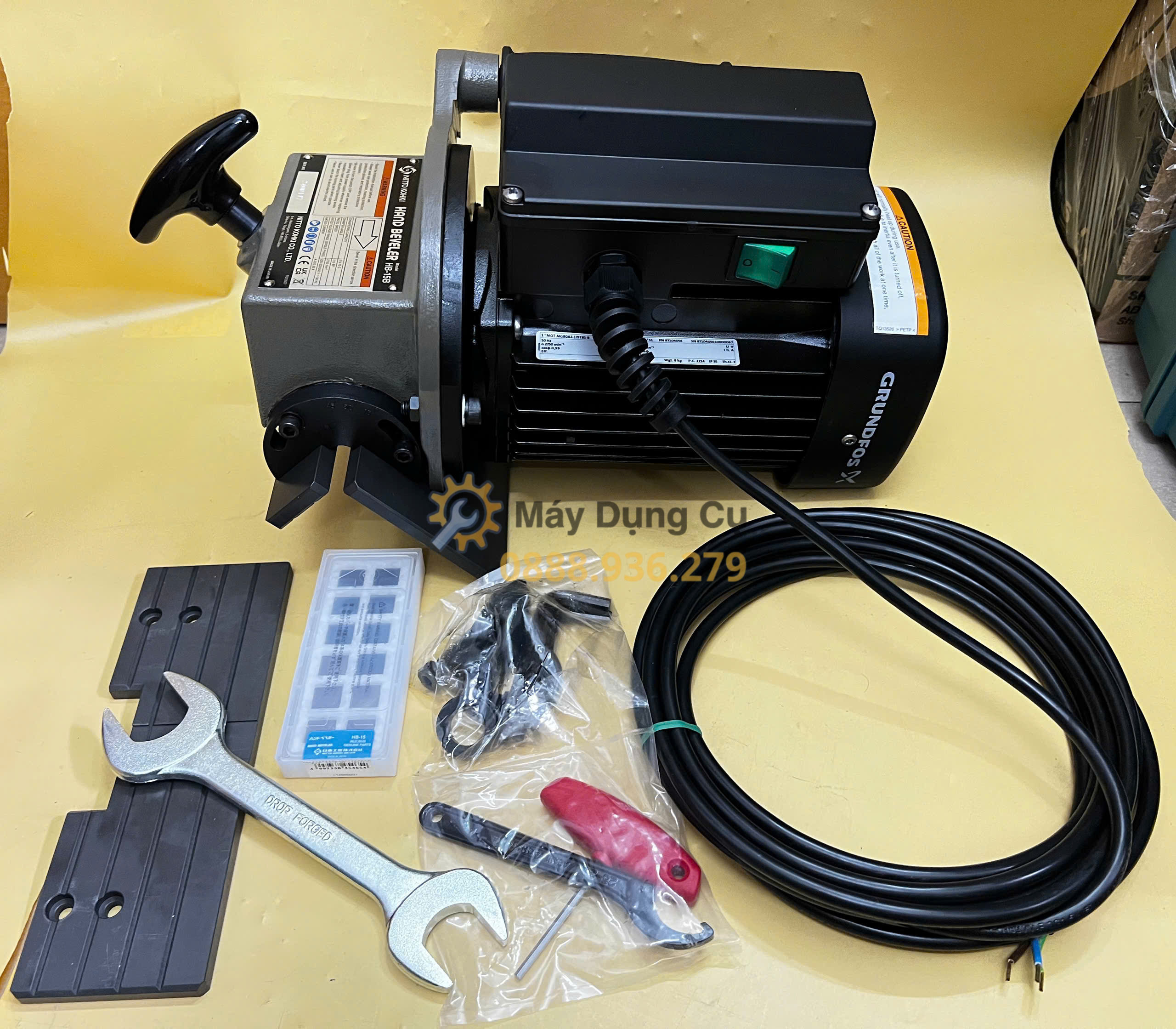 Máy vát mép thép Nitto HB-15B beveling machine chính hãng