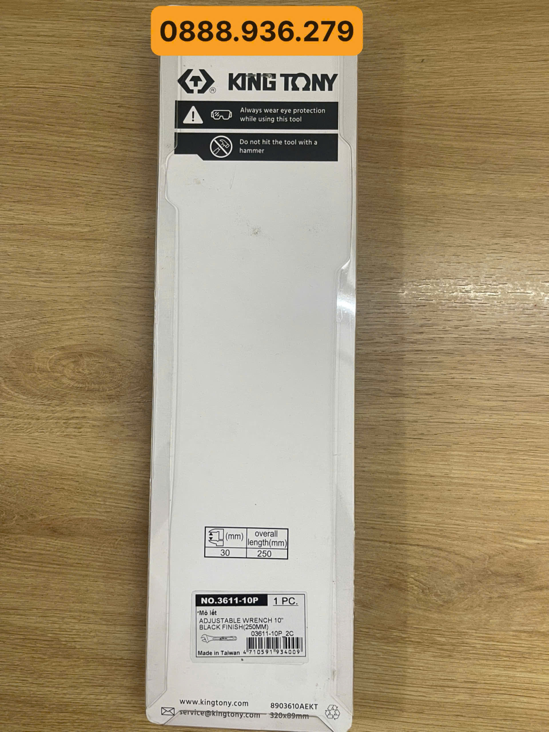 Mỏ lết Kingtony 3611-10 10 inch, adjustable wrench 250mm cho cơ khí và bảo trì