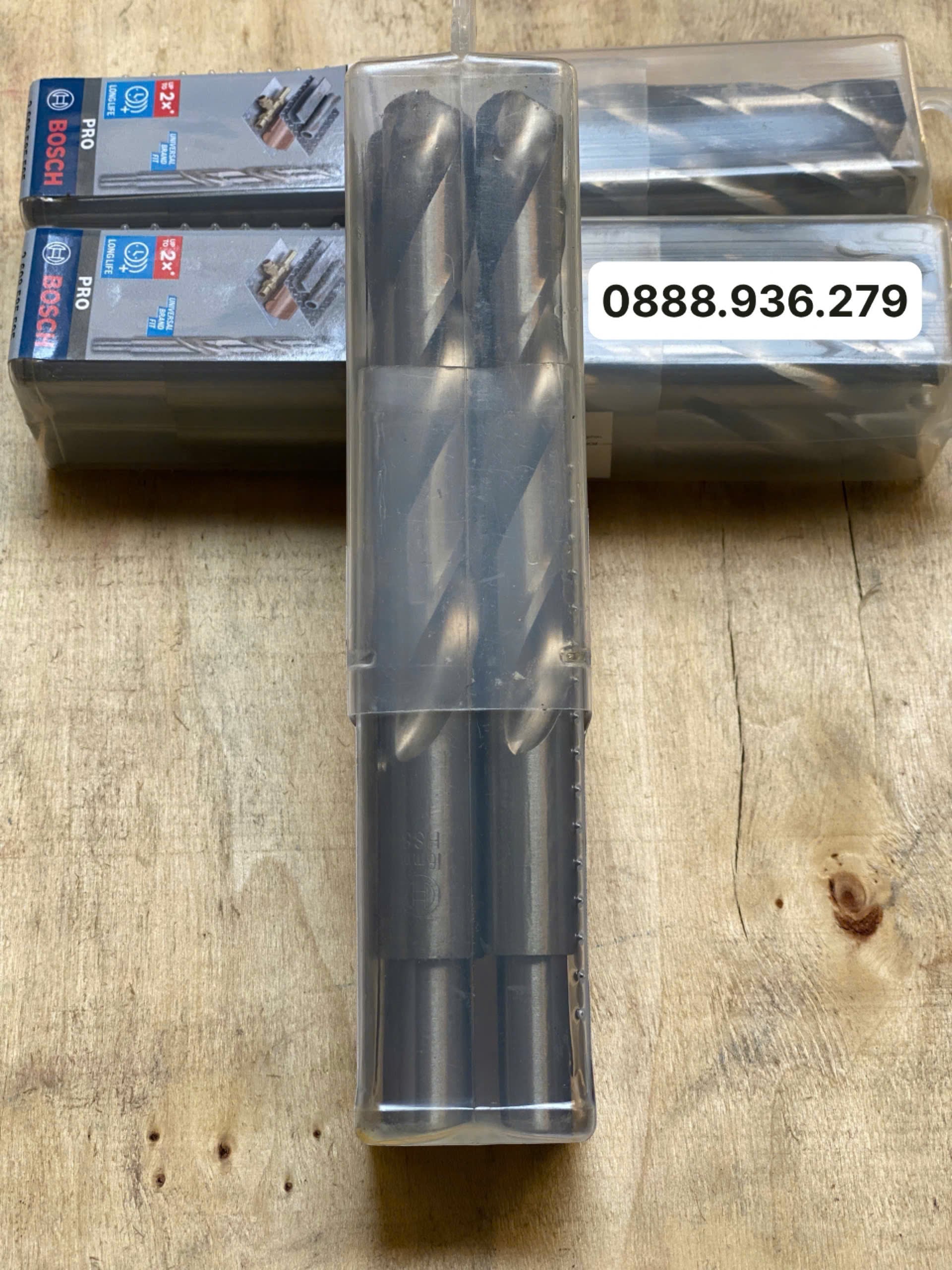 Mũi khoan sắt 16mm Bosch 2608585595 hộp 4 mũi dùng cho thép hợp kim gang nhôm