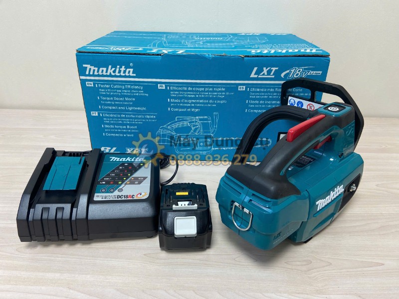 Pin Makita BL1850B 5.0Ah và sạc nhanh DC18RC trong bộ DUC254RT
