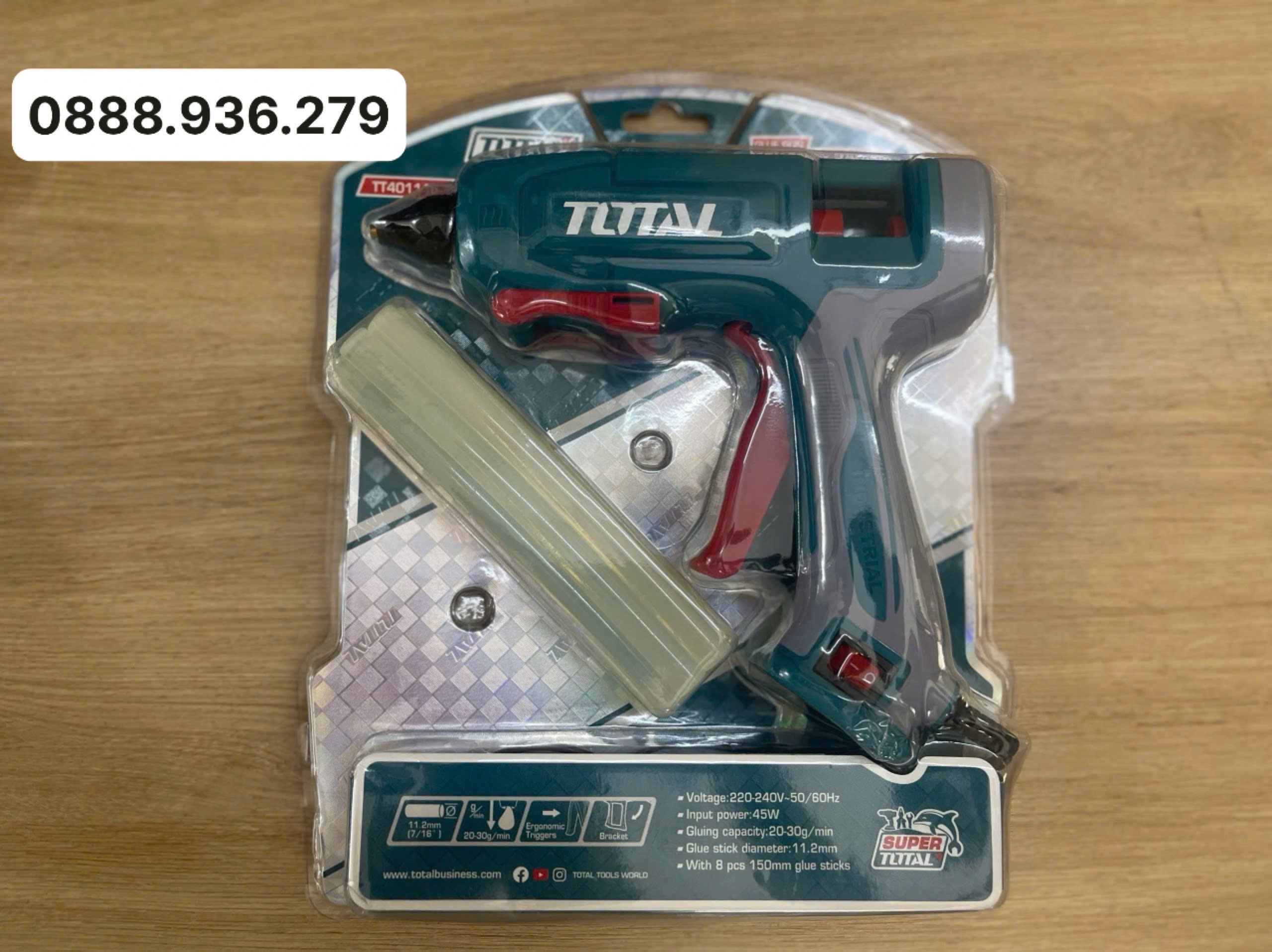 Súng bắn keo 45W Total TT401116 chính hãng dán keo nhanh