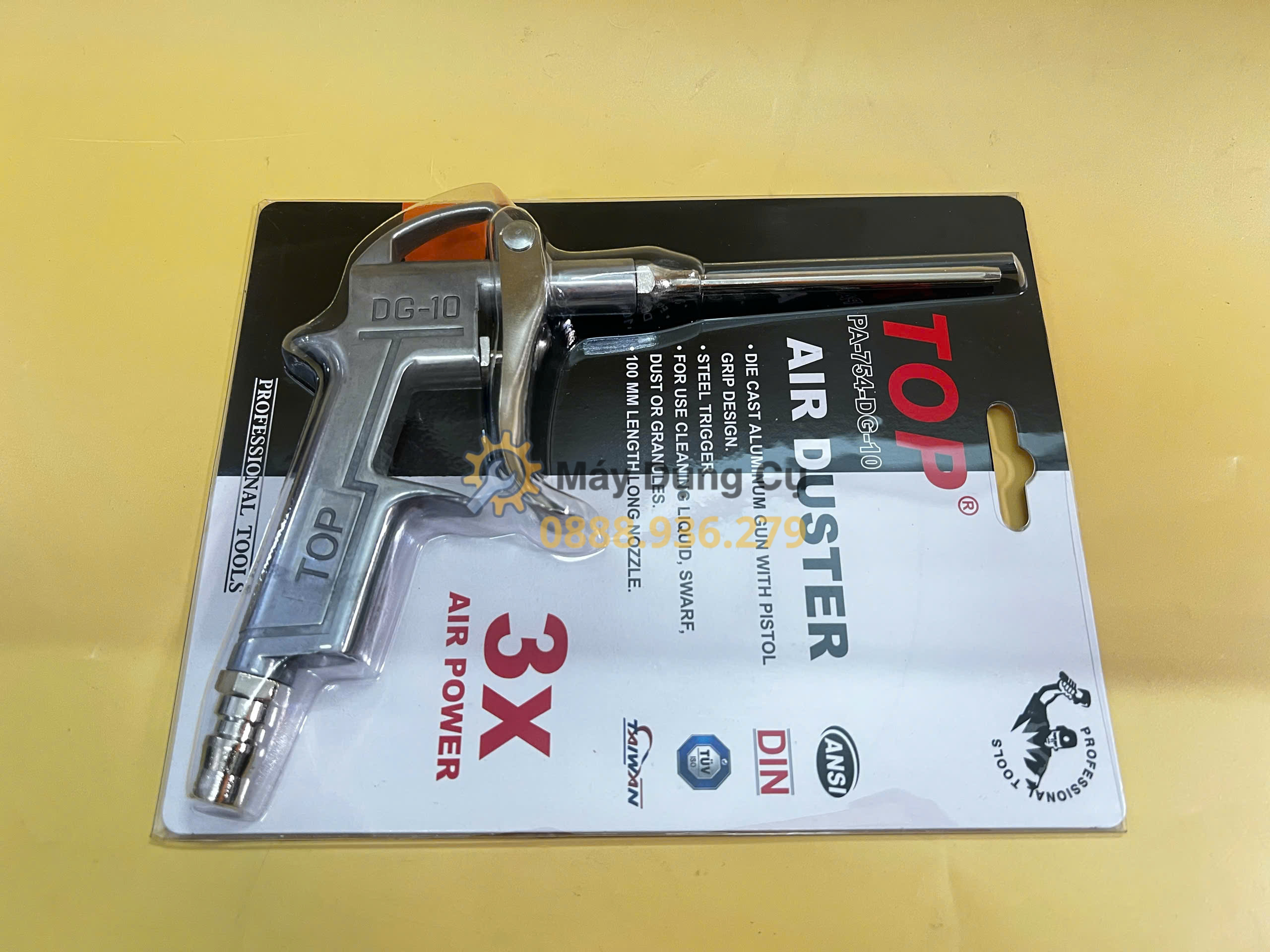 Súng xì khô xịt hơi đầu dài TOP DG-10