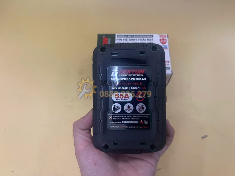 Thông số dòng xả pin Dekton M21-B2055PROMAX 21V 2.0Ah 55A