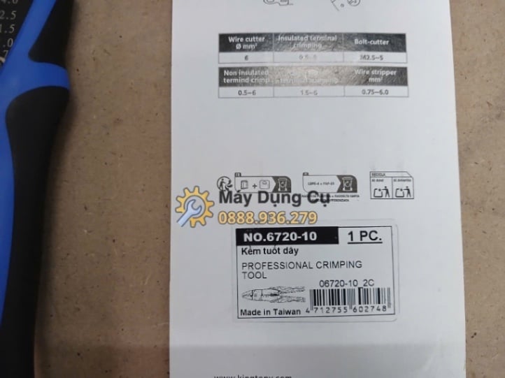 Thông số và tem sản phẩm Kingtony 6720-10