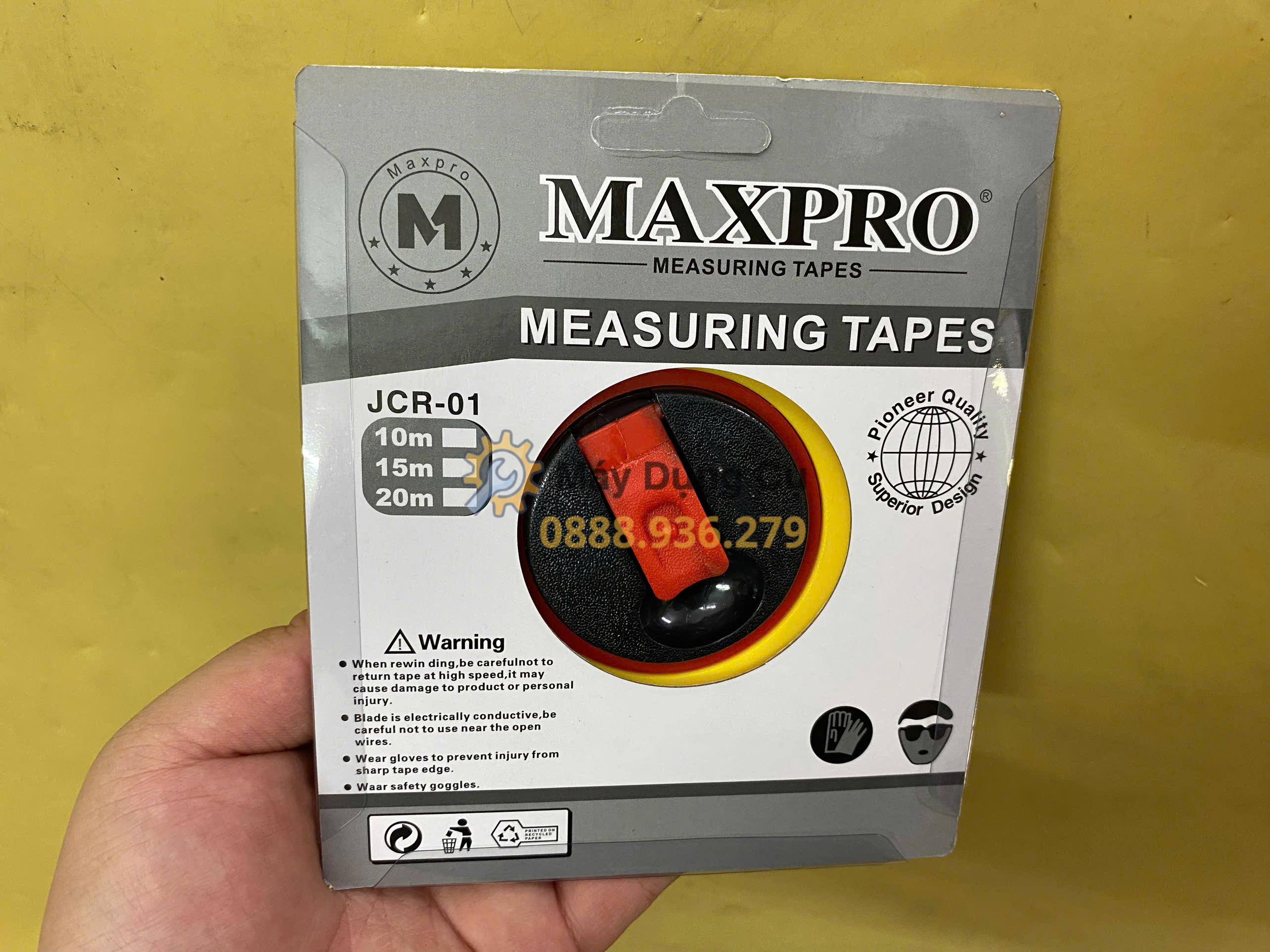 Thước dây thép Sắc JCR01 – vạch số rõ ràng đo chính xác