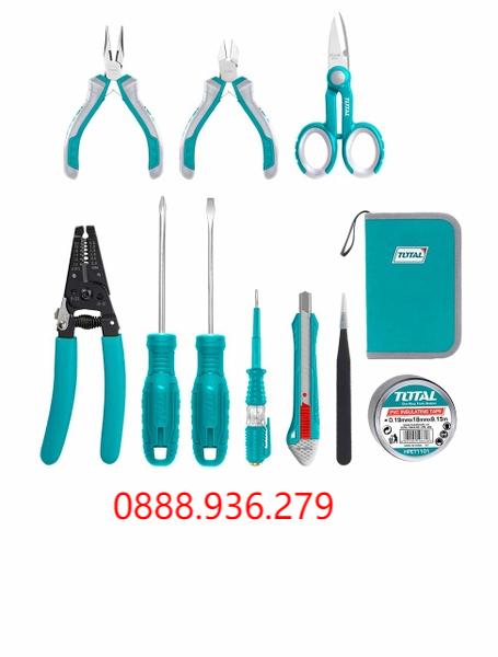 Bộ đồ nghề cho thợ điện 11 chi tiết Total TKETS0111